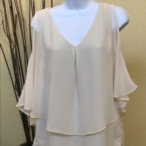 Forever 21 Cream Flowing Sleaveless Top, Size S